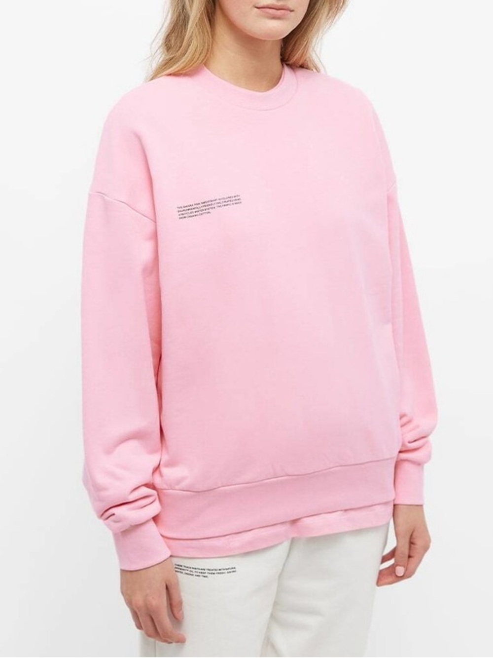 Pangaia Organic Cotton Pink Crewneck Sweater - Small